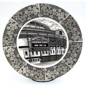 Classic Chicago Cubs Wrigley Field Plate 222 Fifth Slice of Life Ivy Border